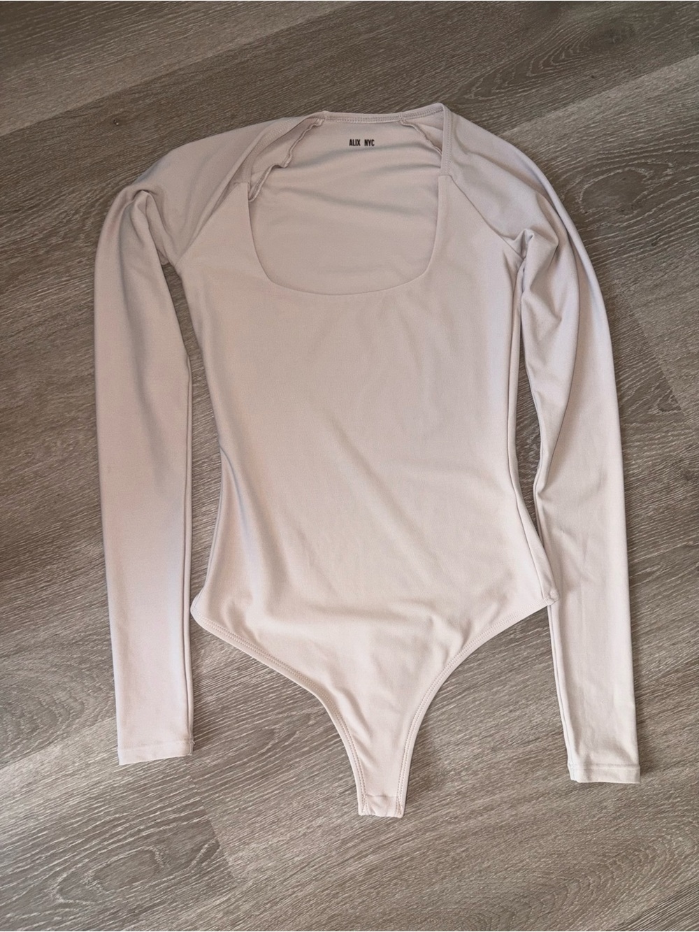 ALIX NYC Scoop Neck Long Sleeve Bodysuit - Blush